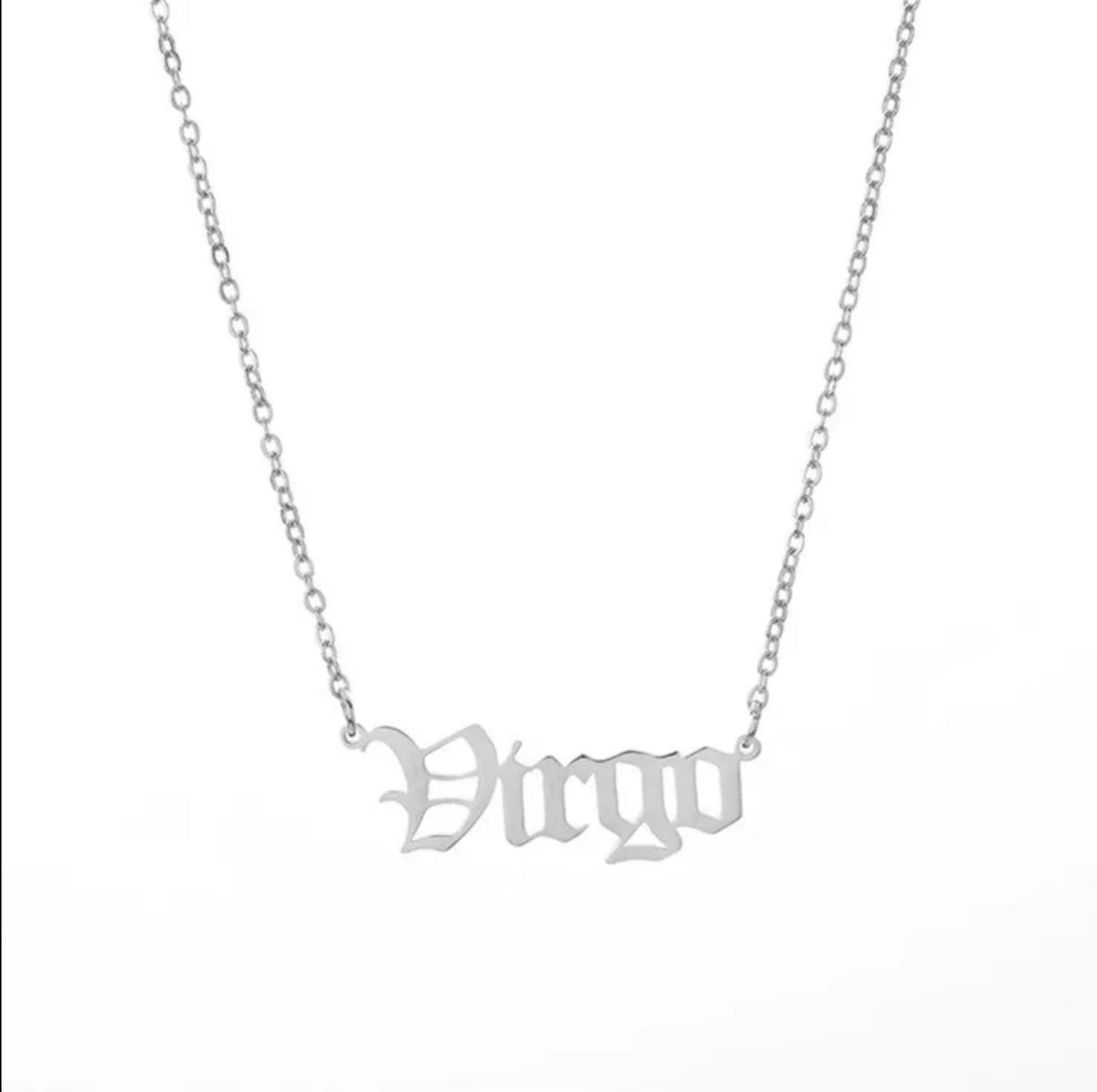 Astrology Zodiac Letters Pendant Necklace