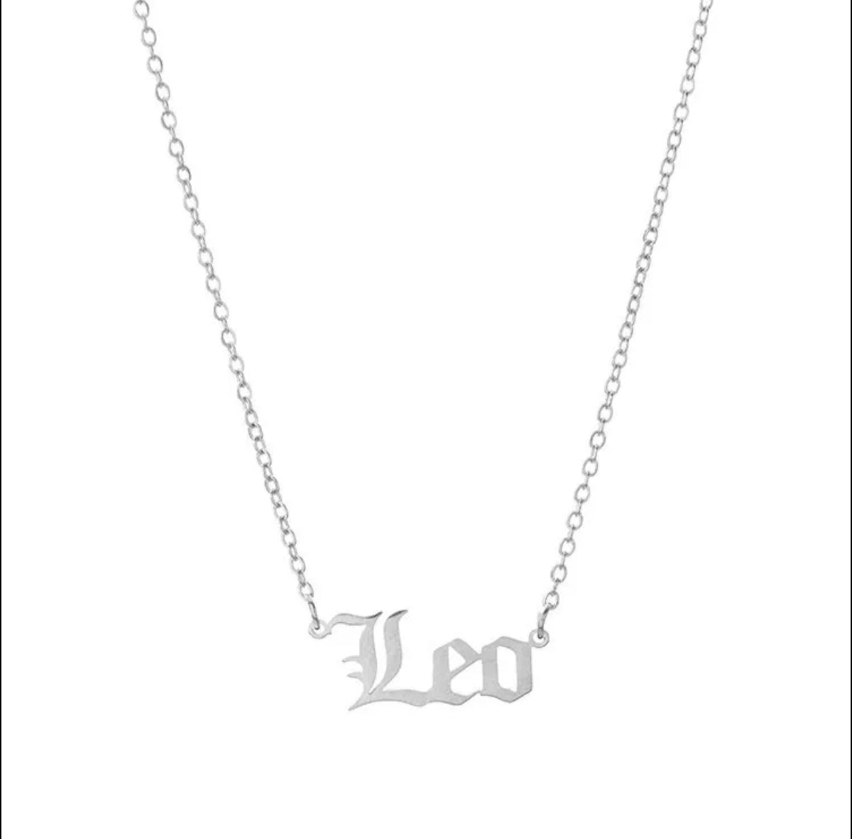 Astrology Zodiac Letters Pendant Necklace