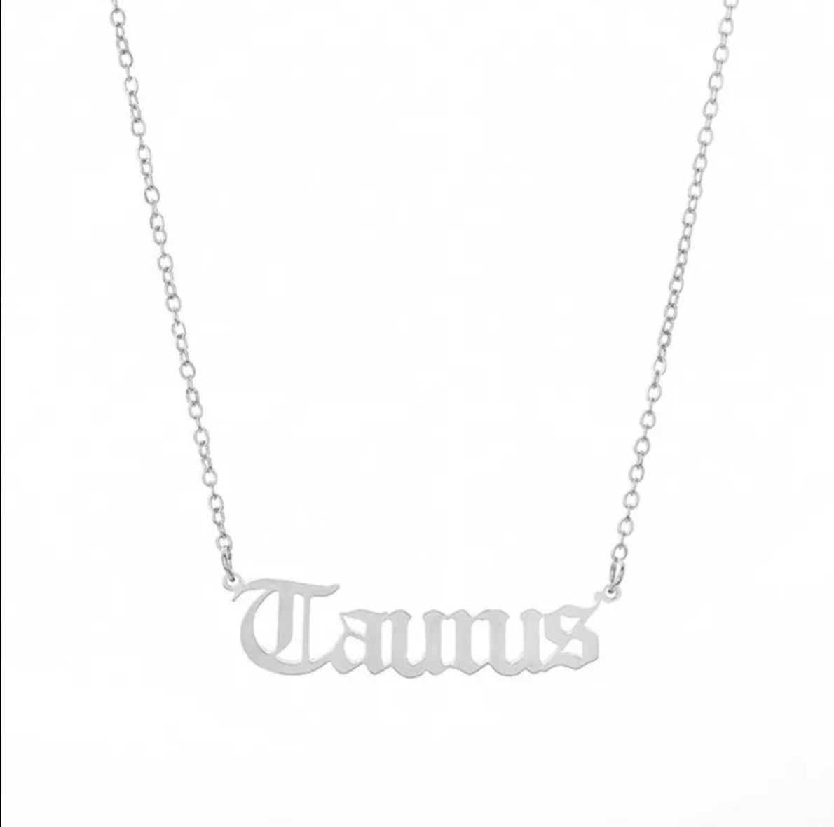 Astrology Zodiac Letters Pendant Necklace