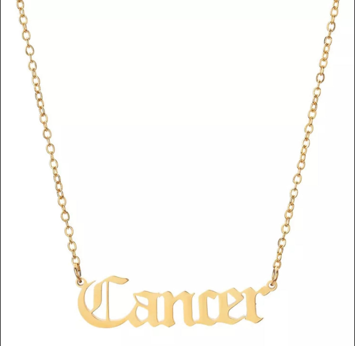 Astrology Zodiac Letters Pendant Necklace