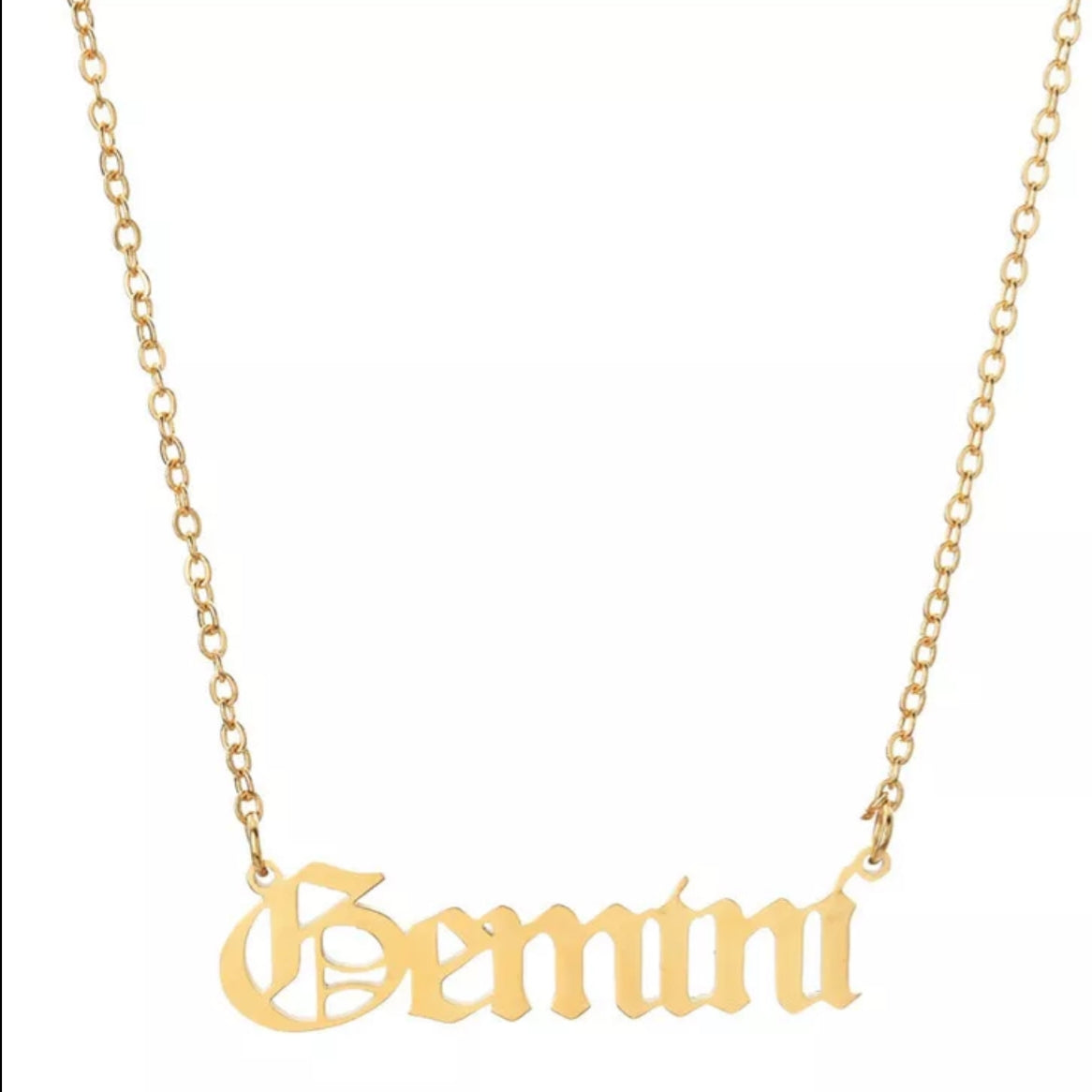 Astrology Zodiac Letters Pendant Necklace