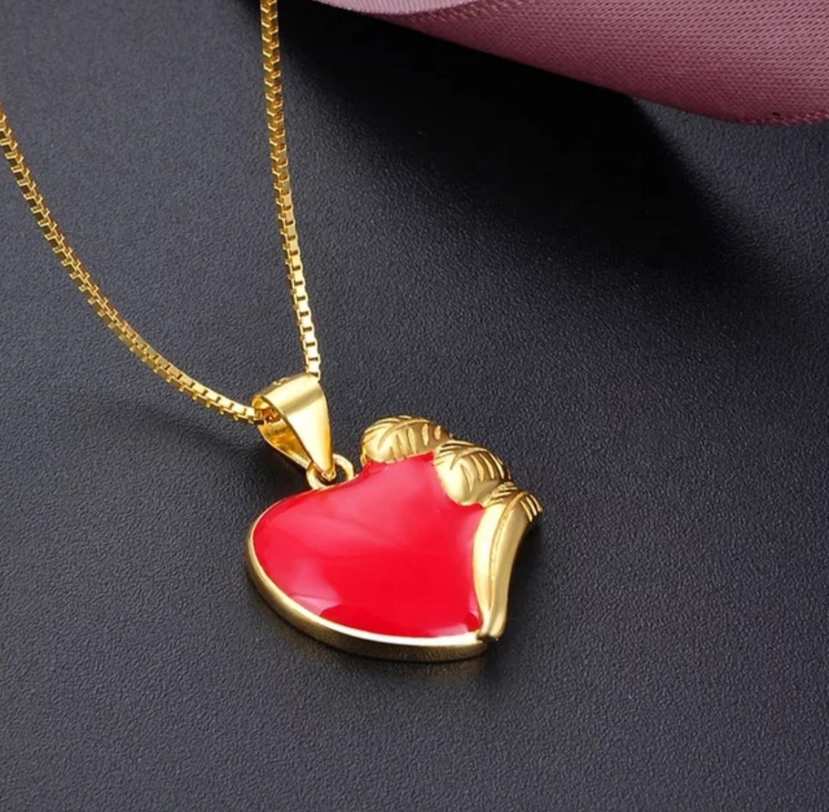 Classic Red Heart Necklace