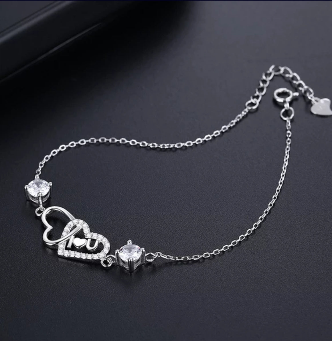 I love You-Double heart bracelet