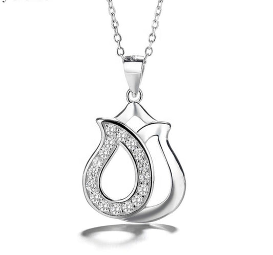 Double Tear Pendant Necklace