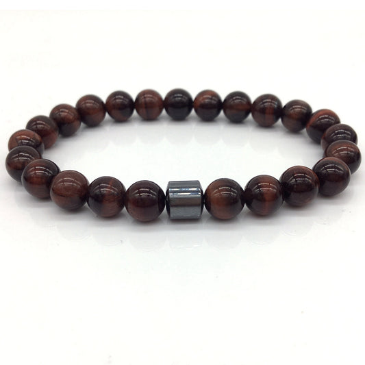 Strech Natural Stone lava Bracelet