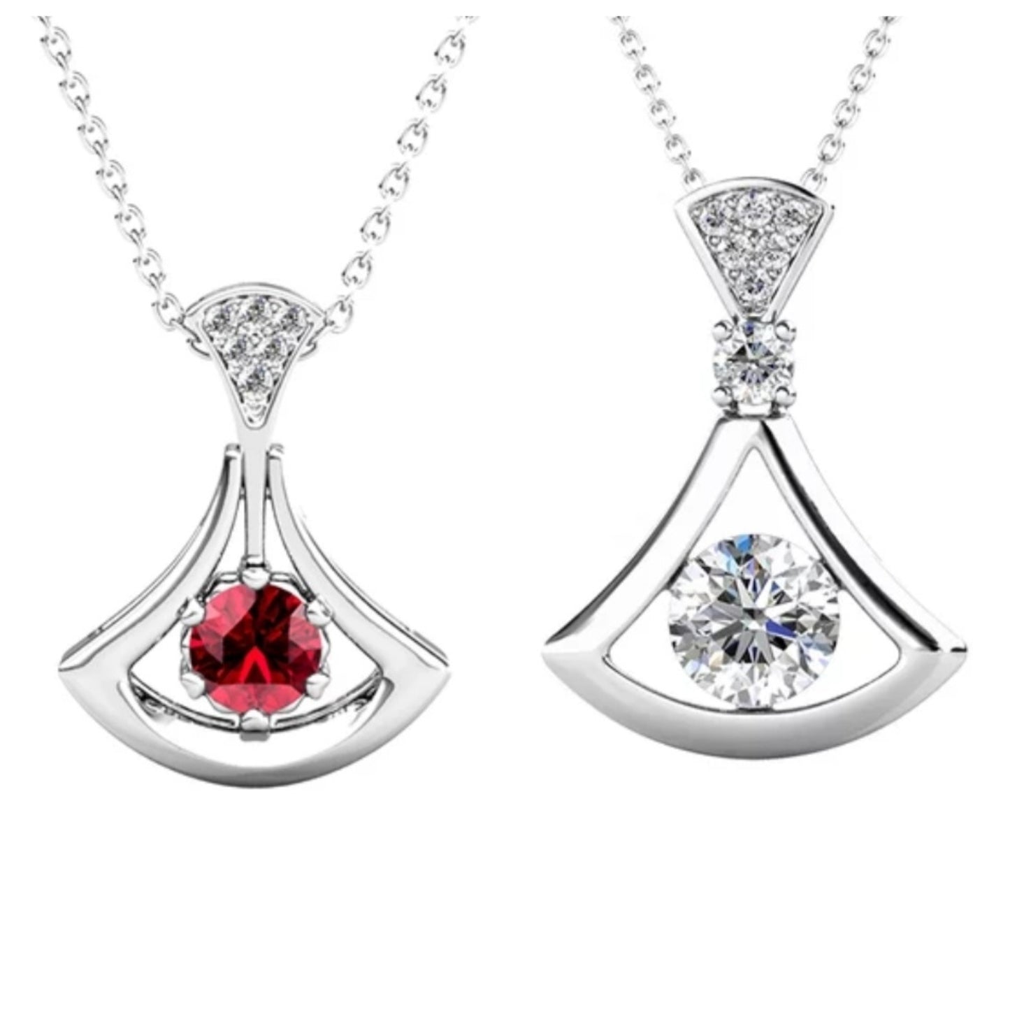 Double Sided Crystal Pendant