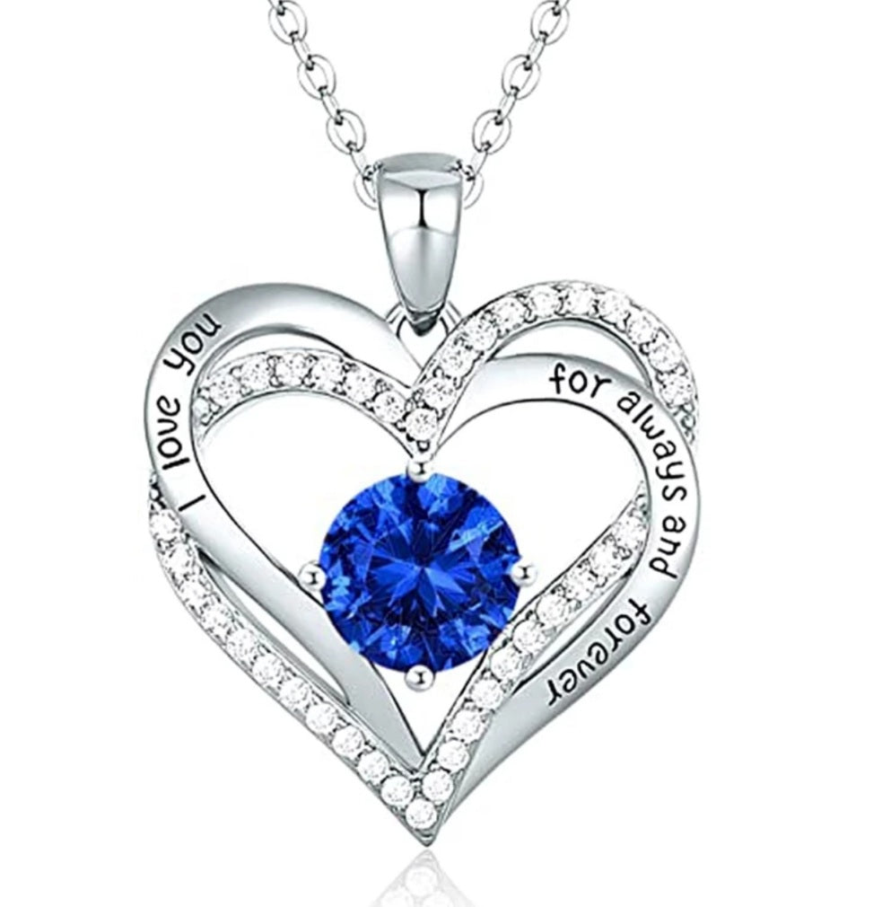 Birthstones Heart Necklace