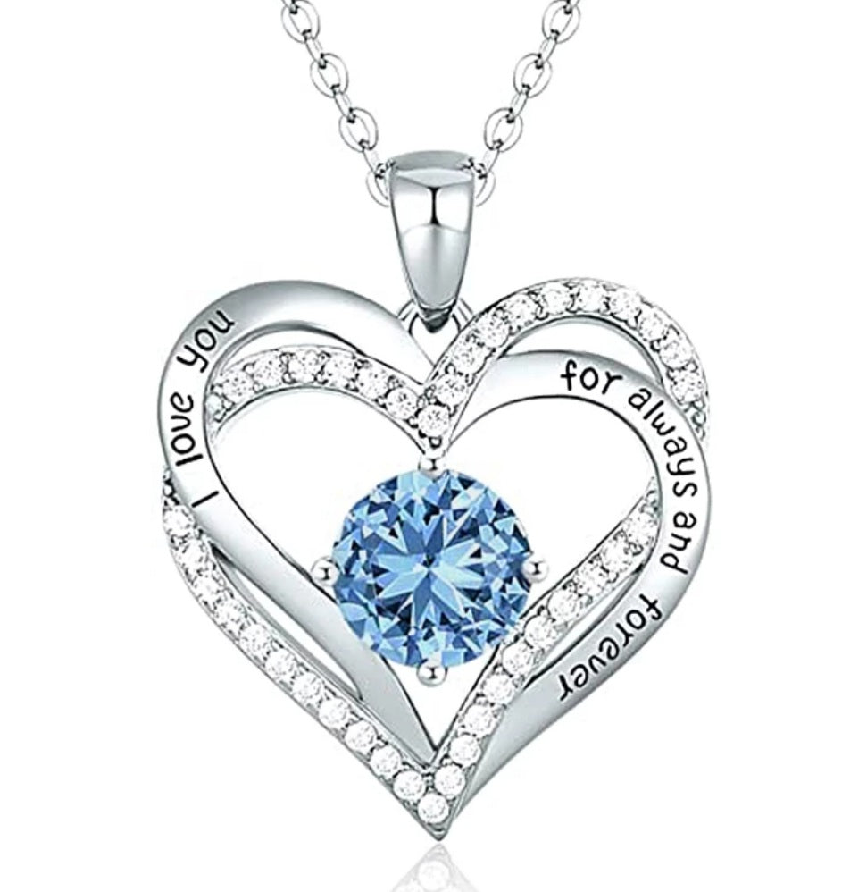 Birthstones Heart Necklace