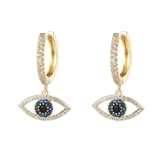 Evil Eye Hoop Earring